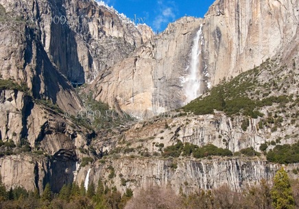 Yosemite Falls Winter Landscape